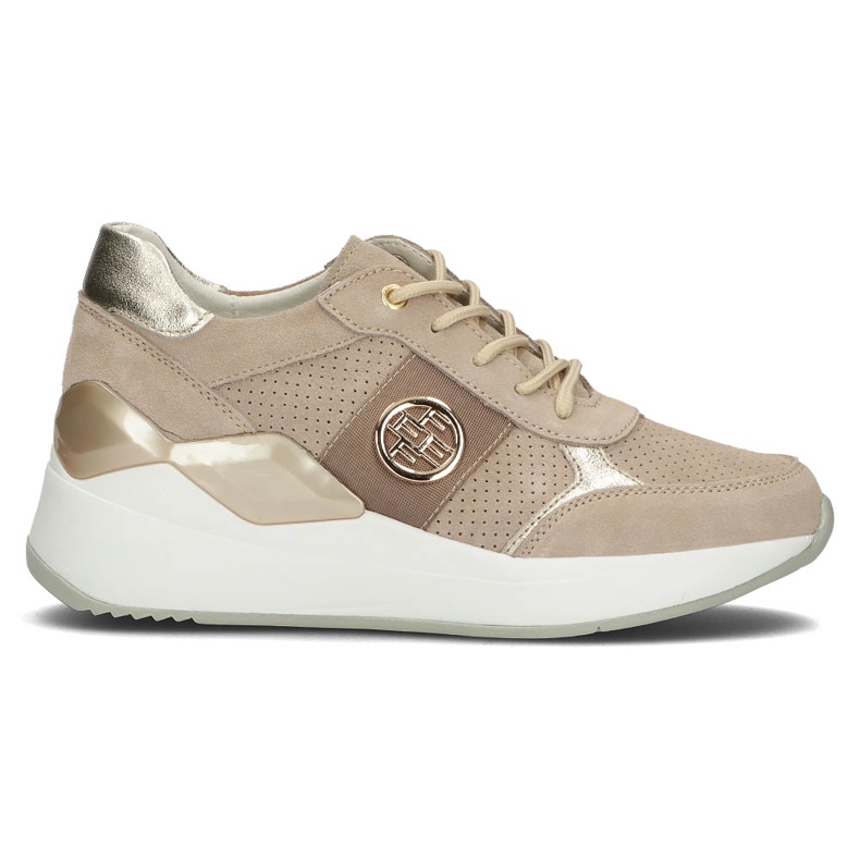 Lederturnschuhe Filippo DP3553 / 22 Seien Sie beige