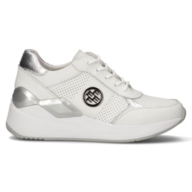 Lederturnschuhe Filippo DP3553 / 22 Wh weiß