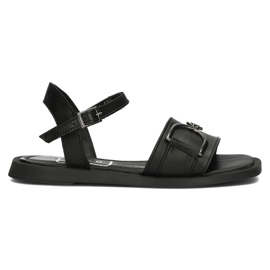 Ledersandalen Filippo DS3901 / 22 Bk schwarz