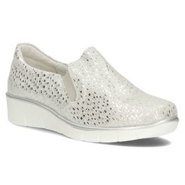 Lederschuhe Filippo DP1325 / 22 Si Silber