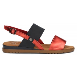 Ledersandalen Filippo DS3601 / 22 Rd Nv marineblau-rot