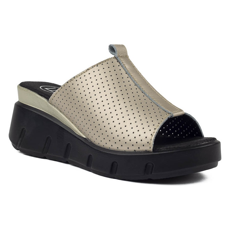 Lederpantoffeln Filippo DK3594 / 22 Gehen Sie golden