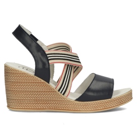 Ledersandalen Filippo DS3520 / 22 Nv marineblau