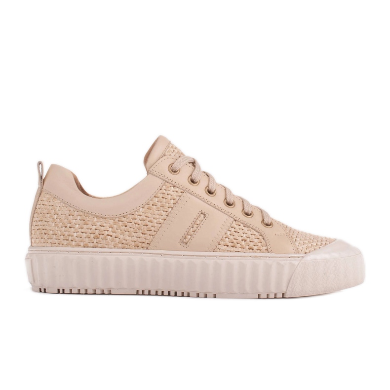 Marco Shoes Turnschuhe mit natürlichem Bast beige