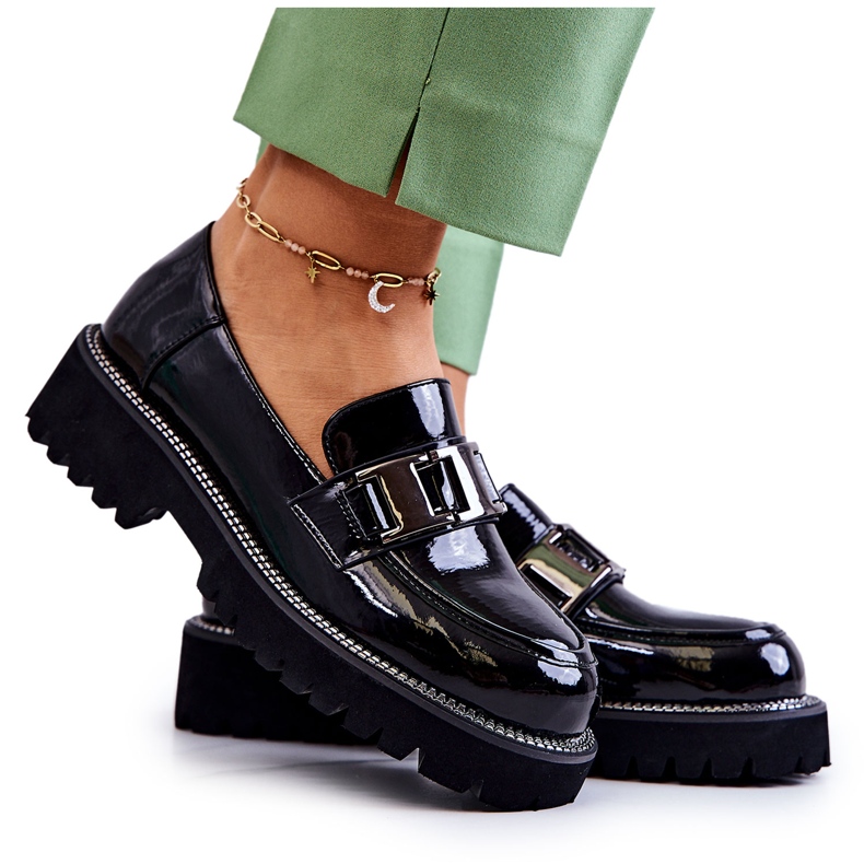 S.Barski Lackierte Lederschuhe in Schwarz Corine