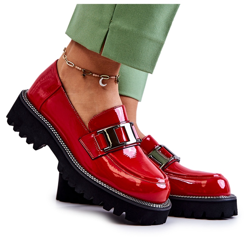 S.Barski Corine-Schuhe aus Lackleder in Rot