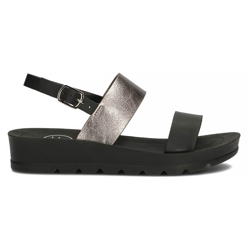 Filippo DS3612 / 22 Bk schwarze Sandalen silber-