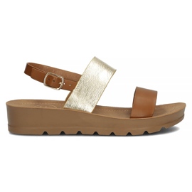 Filippo DS3612 / 22 Br braune Sandalen golden