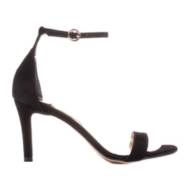 Marco Shoes Elegante Sandalen aus natürlichem Wildleder schwarz