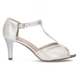 Filippo DS1360 / 22 Si silberne Sandalen