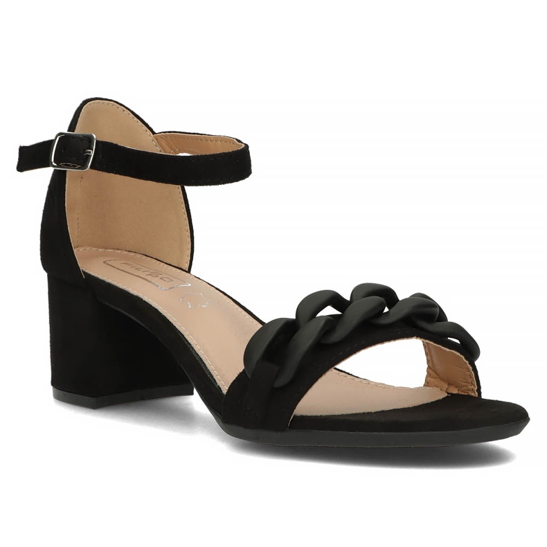 Filippo DS3708 / 22 Bk schwarze Sandalen