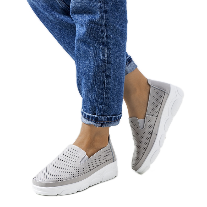 Graue Ledersneaker von Velders