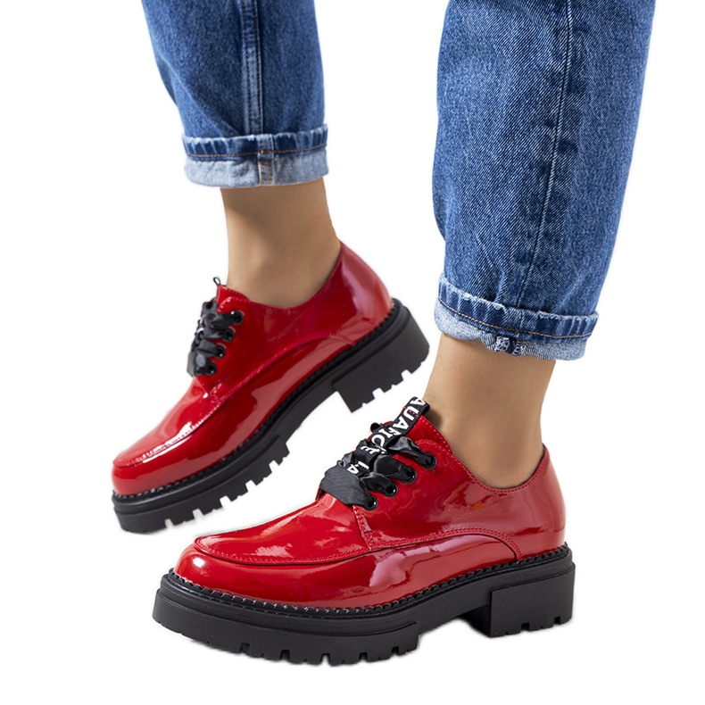 Fallon rot lackierte Schuhe