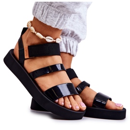 Duftende Gummisandalen mit Klettverschluss ZAXY HH285285 Schwarz