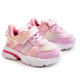 PJ2 Leichte Sportschuhe für Kinder mit Klettverschluss Pink Akella rosa