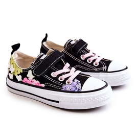 PA1 Kinder-Sneaker Stoffdruck Black Buster schwarz