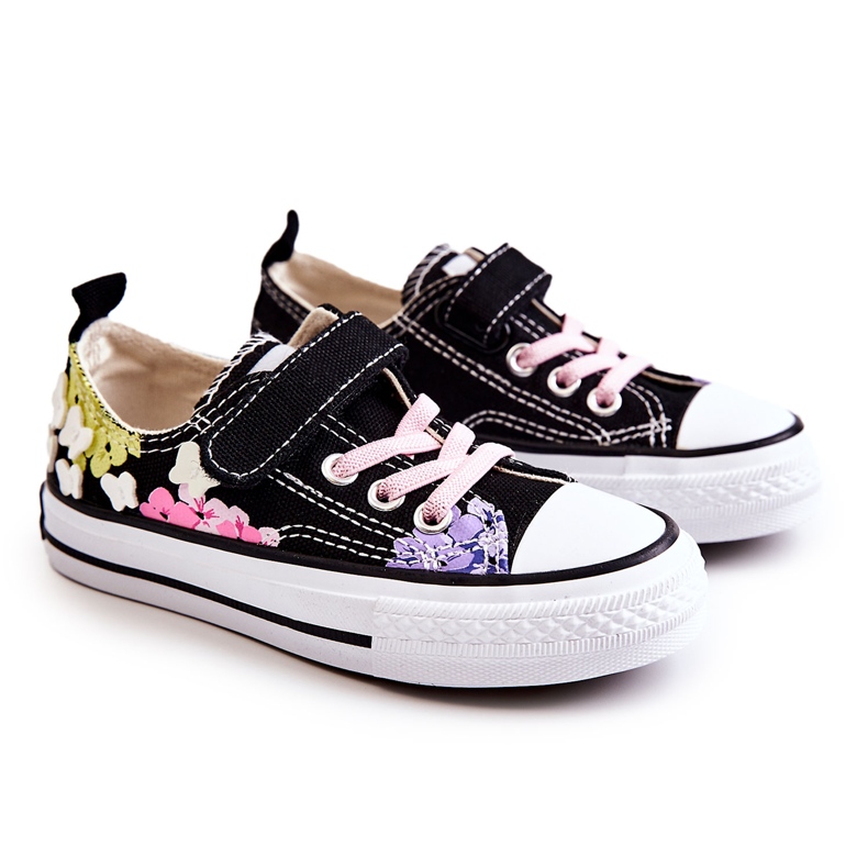 PA1 Kinder-Sneaker Stoffdruck Black Buster schwarz