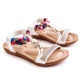 Weiße Sammi Slip-On-Sandalen für Kinder