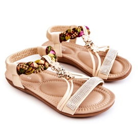 Kinder-Slipper Beige Sammi golden