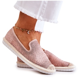 PG1 Damen Textil Espadrilles mit Zirkonia Pink Deimos rosa