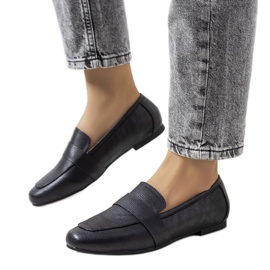 Ahornschuhe für Damen aus schwarzem Leder