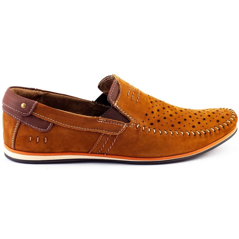 KOMODO Herrenschuhe Mokassins 876 Sommer camel braun orange