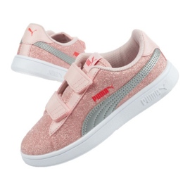 Puma Smash V2 Glitzer Jr 367378 23 rosa