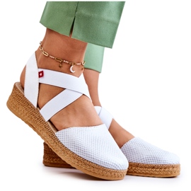 Damen Modische Espadrilles Big Star JJ276036 Weiß