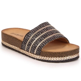 Schwarze Plateauschuhe W S. Barski