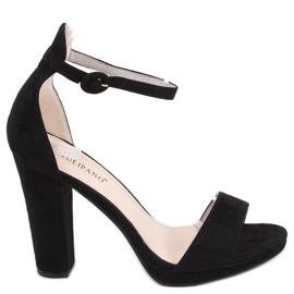 Ficaria Schwarze Sandaletten mit hohen Absätzen