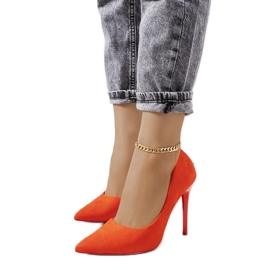 Emiles orangefarbene High Heels