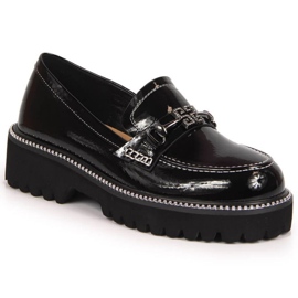 Schwarz lackierte Schuhe W S.Barski