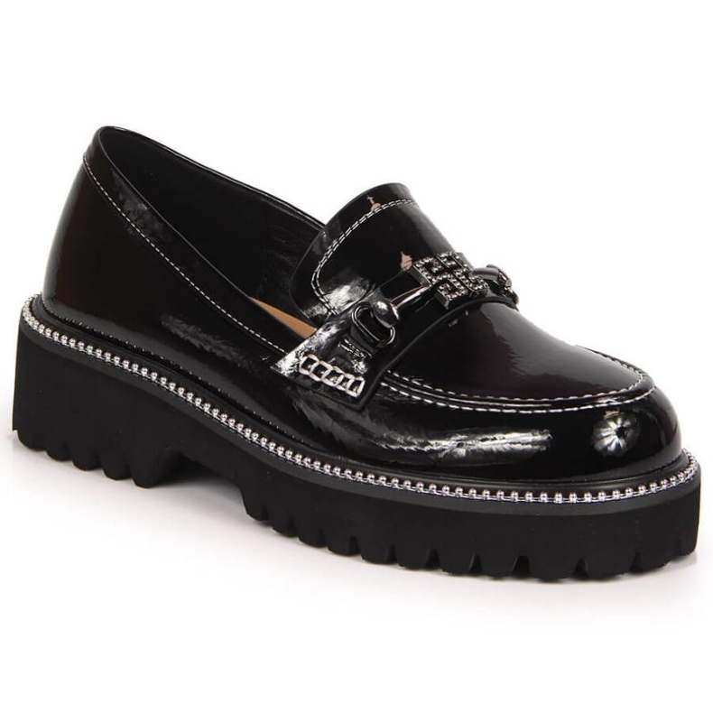 Schwarz lackierte Schuhe W S.Barski