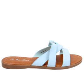 Damen Cross Hausschuhe Mohnblau