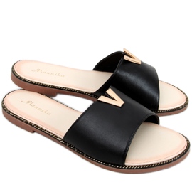 Willow Black Gesichtshausschuhe für Damen schwarz