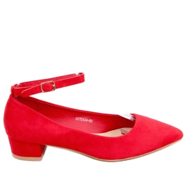 Bellis Rote Pumps mit niedrigem Absatz