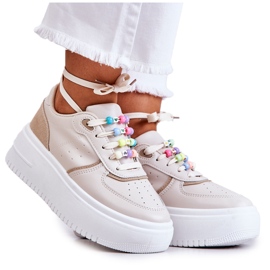 PS1 Gebundene Sportschuhe für Damen Sneakers Beige Manila