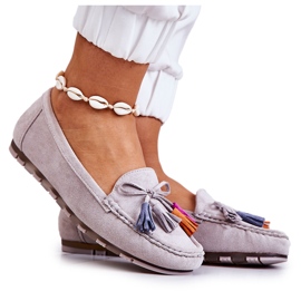 PS1 Graue Wildlederloafer von Wilessa für Damen