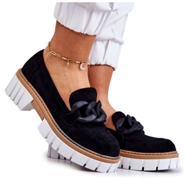 PS1 Wildleder-Loafer mit schwarzer Talisa-Verzierung