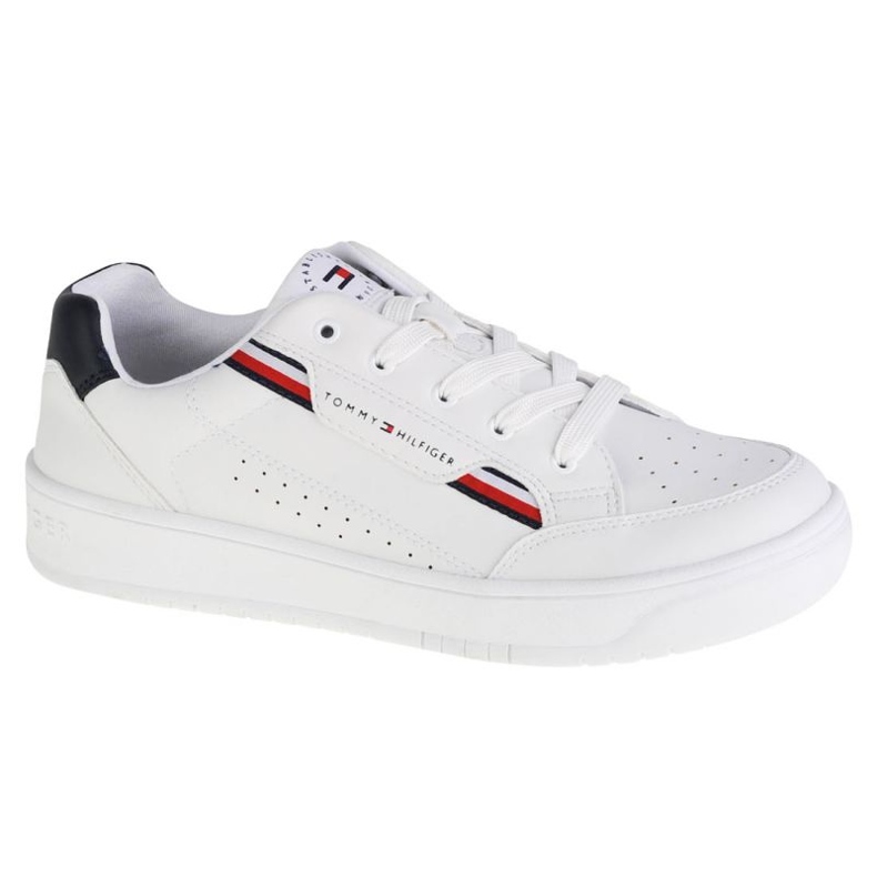 Schuhe Tommy Hilfiger Niedrig geschnittener Schnür-Sneaker W T3B4-32221-1355X336 weiß