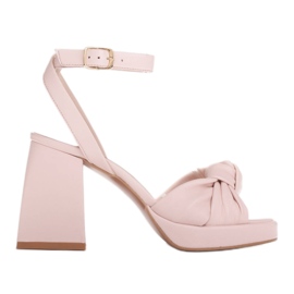 Marco Shoes Plateausandalen in Puderrosa beige