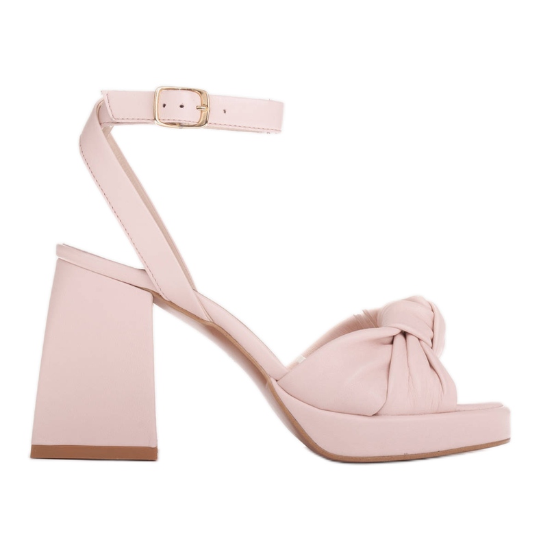 Marco Shoes Plateausandalen in Puderrosa beige