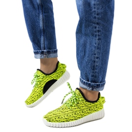 Grüne Neon-Sneaker von Mulder schwarz
