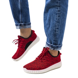 Rote Mulder-Turnschuhe schwarz