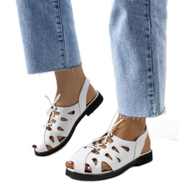 Vlis weiß gebundene Sandalen