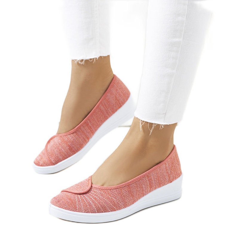 Pinke Ballerinas auf dem Keil Drost rosa