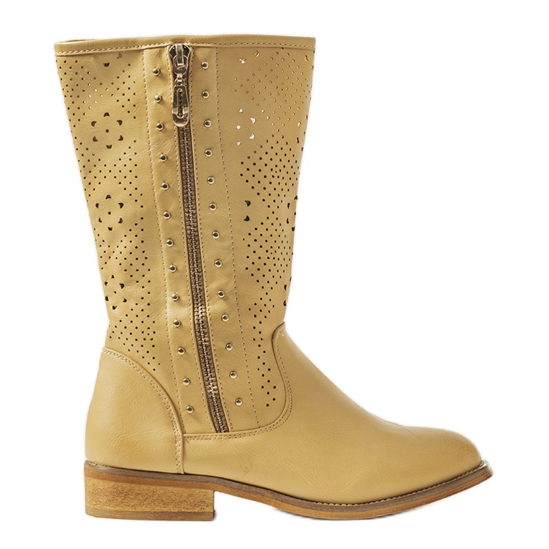 Zaina beige Kinderstiefel