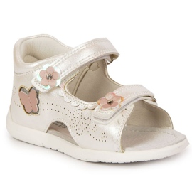 Weiße Sandalen mit Klettverschluss im American Club