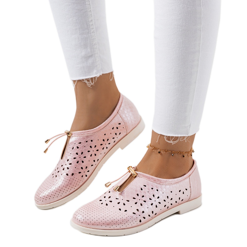 Holm rosa durchbrochene Schuhe