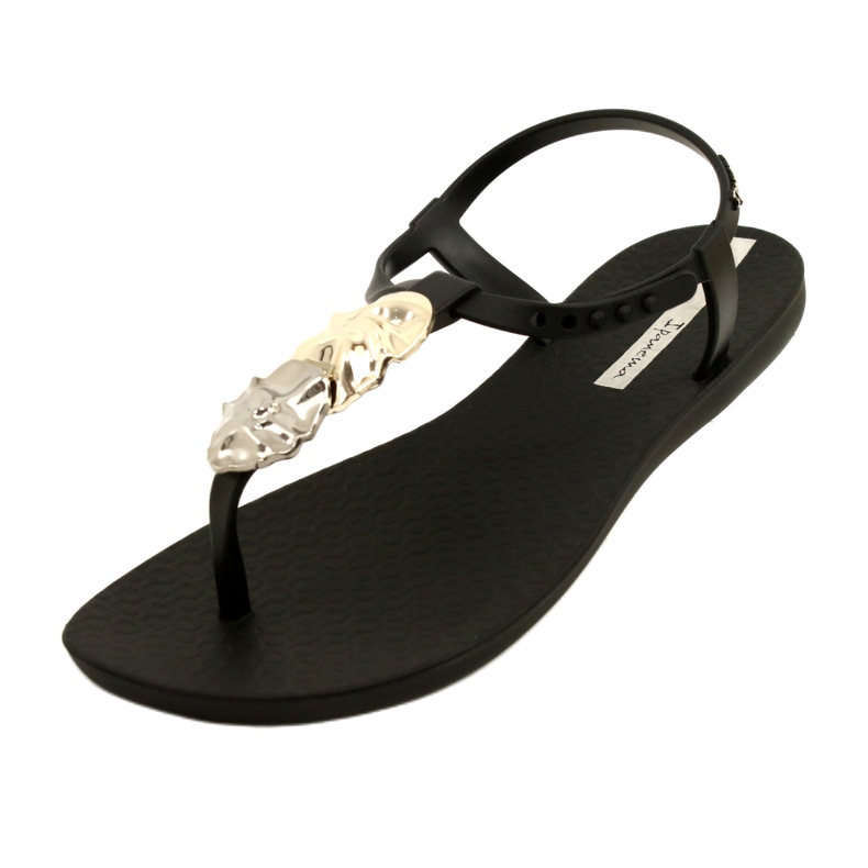 Flip-Flops mit Ipanema-Dekoration 83182 schwarz 23526 silber- golden